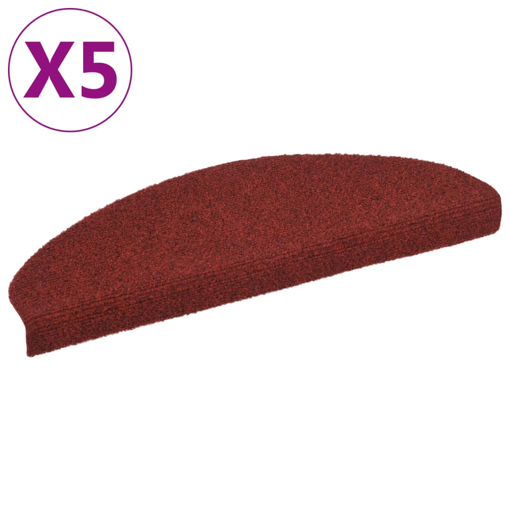 Trapmatten Zelfklevend 5 St 65X21X4 Cm Naaldvilt Rood
