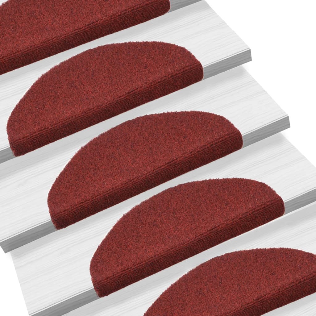 Trapmatten Zelfklevend 5 St 65X21X4 Cm Naaldvilt Rood