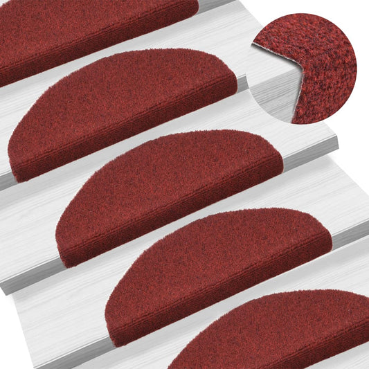 Trapmatten Zelfklevend 5 St 65X21X4 Cm Naaldvilt Rood