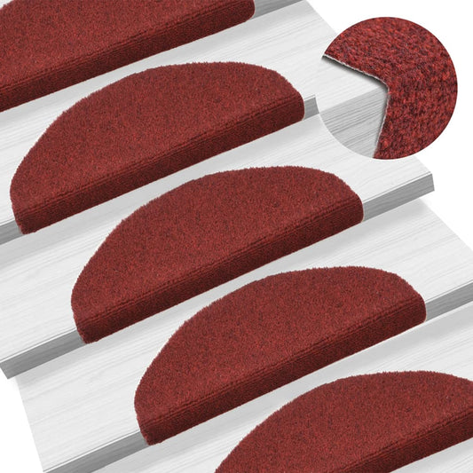 Trapmatten Zelfklevend 10 St 65X21X4 Cm Naaldvilt Rood