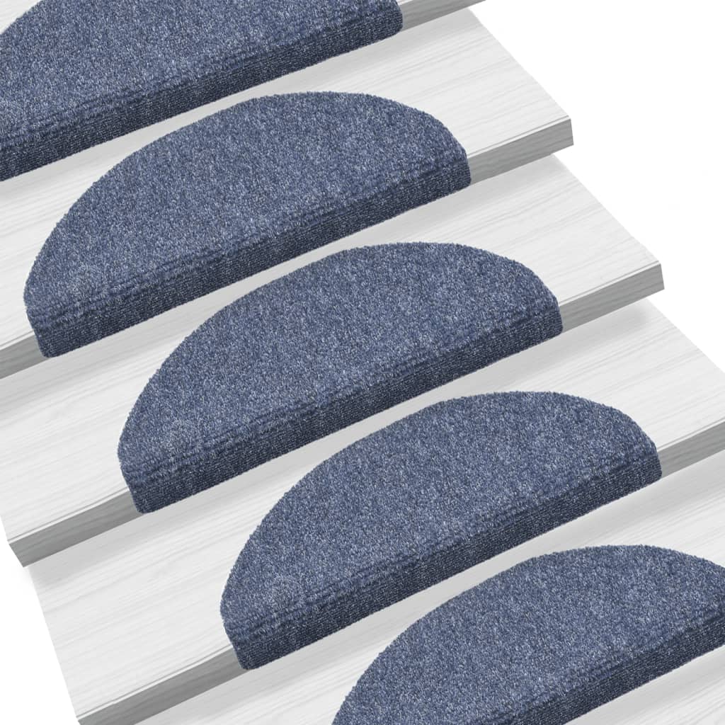 Trapmatten Zelfklevend 5 St 65X21X4 Cm Naaldvilt Blauw