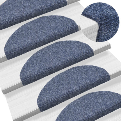 Trapmatten Zelfklevend 5 St 65X21X4 Cm Naaldvilt Blauw