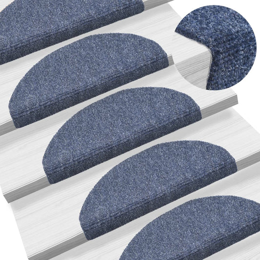 Trapmatten Zelfklevend 5 St 65X21X4 Cm Naaldvilt Blauw