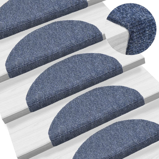 Trapmatten Zelfklevend 10 St 65X21X4 Cm Naaldvilt Blauw
