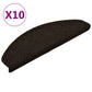 Trapmatten Zelfklevend 10 St 65X21X4 Cm Naaldvilt Donkerbruin