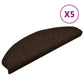 Trapmatten Zelfklevend 5 St 65X21X4 Cm Naaldvilt Bruin