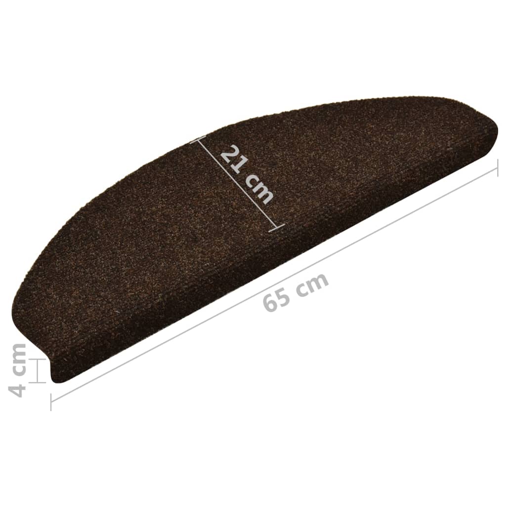 Trapmatten Zelfklevend 10 St 65X21X4 Cm Naaldvilt Bruin