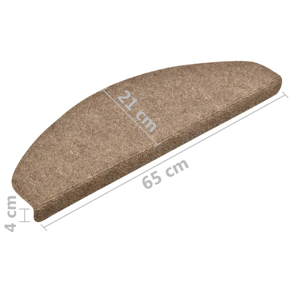 Trapmatten Zelfklevend 5 St 65X21X4 Cm Naaldvilt Crèmekleurig