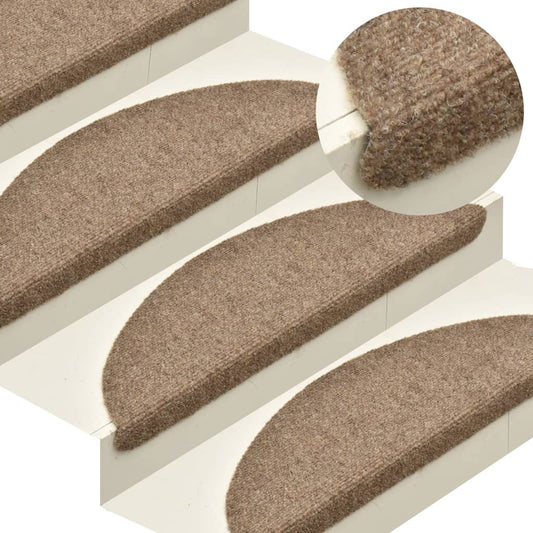Trapmatten Zelfklevend 5 St 65X21X4 Cm Naaldvilt Crèmekleurig