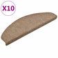 Trapmatten Zelfklevend 10 St 65X21X4 Cm Naaldvilt Crèmekleurig
