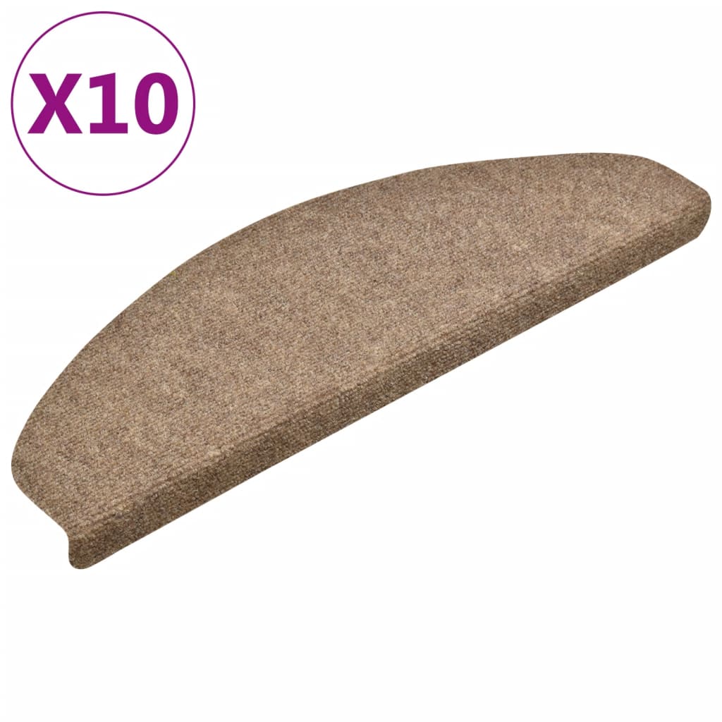 Trapmatten Zelfklevend 10 St 65X21X4 Cm Naaldvilt Crèmekleurig