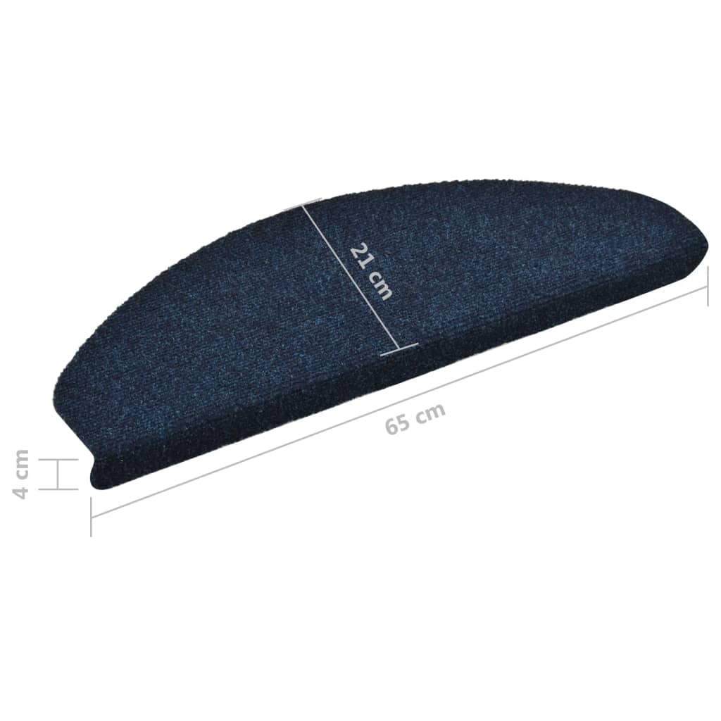 Trapmatten Zelfklevend 5 St 65X21X4 Cm Naaldvilt Marineblauw