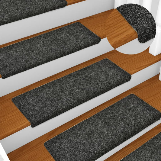 Trapmatten 10 St 65X25 Cm Naaldvilt Grijs