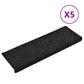 Trapmatten 5 St 65X25 Cm Naaldvilt Zwart