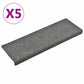 Trapmatten 5 St 65X25 Cm Naaldvilt Lichtgrijs