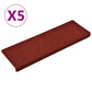 Trapmatten 5 St 65X25 Cm Naaldvilt Bordeauxrood