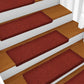 Trapmatten 5 St 65X25 Cm Naaldvilt Bordeauxrood