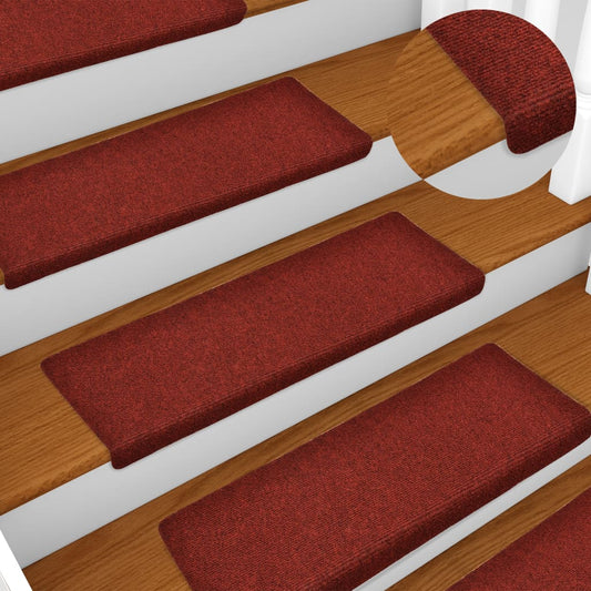 Trapmatten 5 St 65X25 Cm Naaldvilt Bordeauxrood