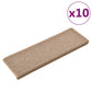 Trapmatten 10 St 65X25 Cm Lichtbruin