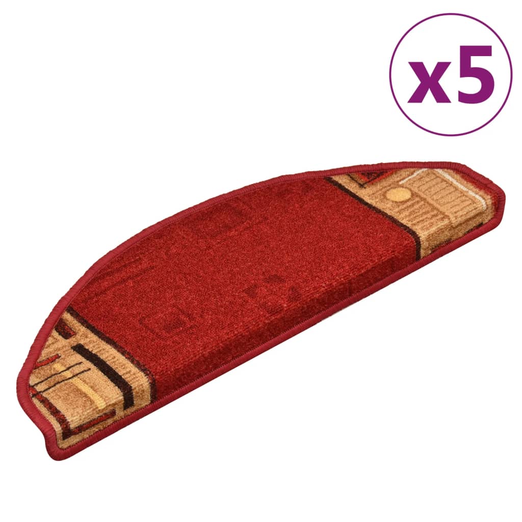 Trapmatten Zelfklevend 5 St 65X25 Cm Rood
