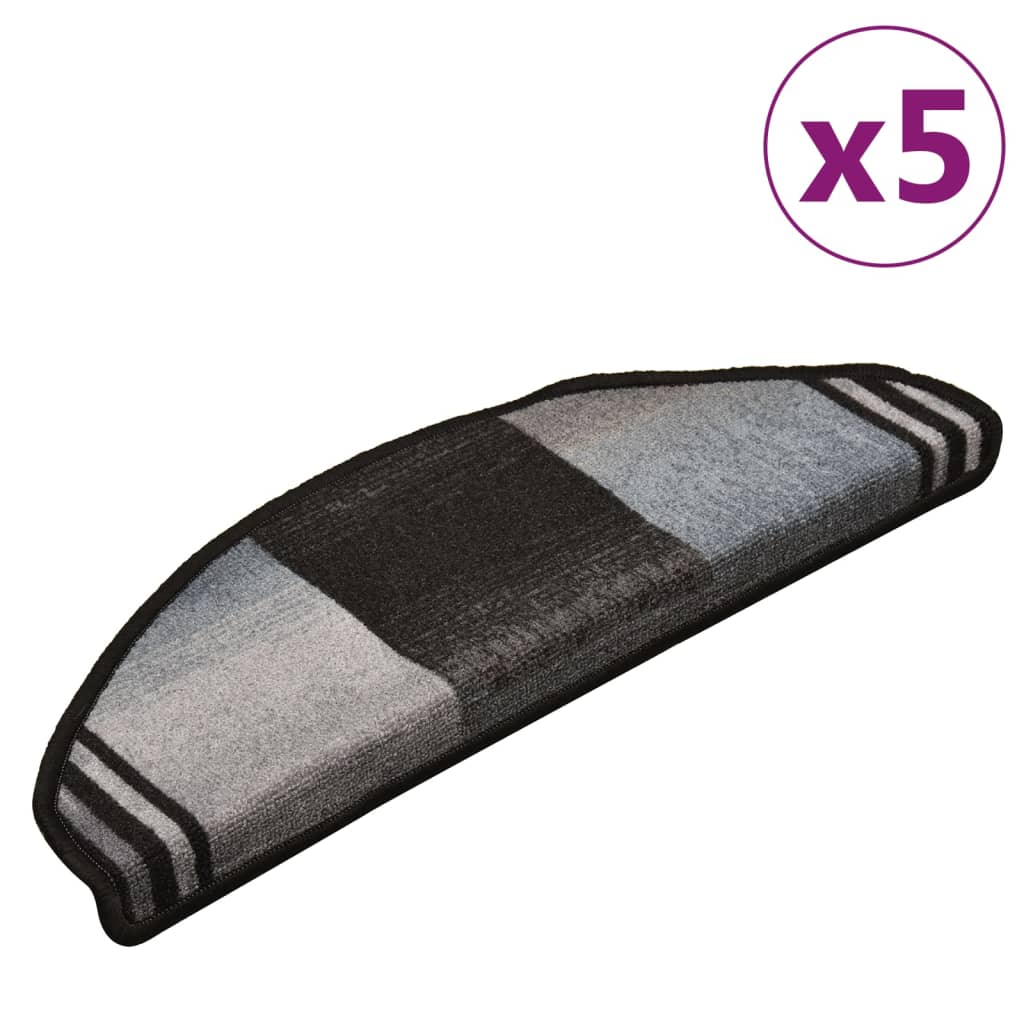 Trapmatten Zelfklevend 5 St 65X25 Cm Zwart En Grijs