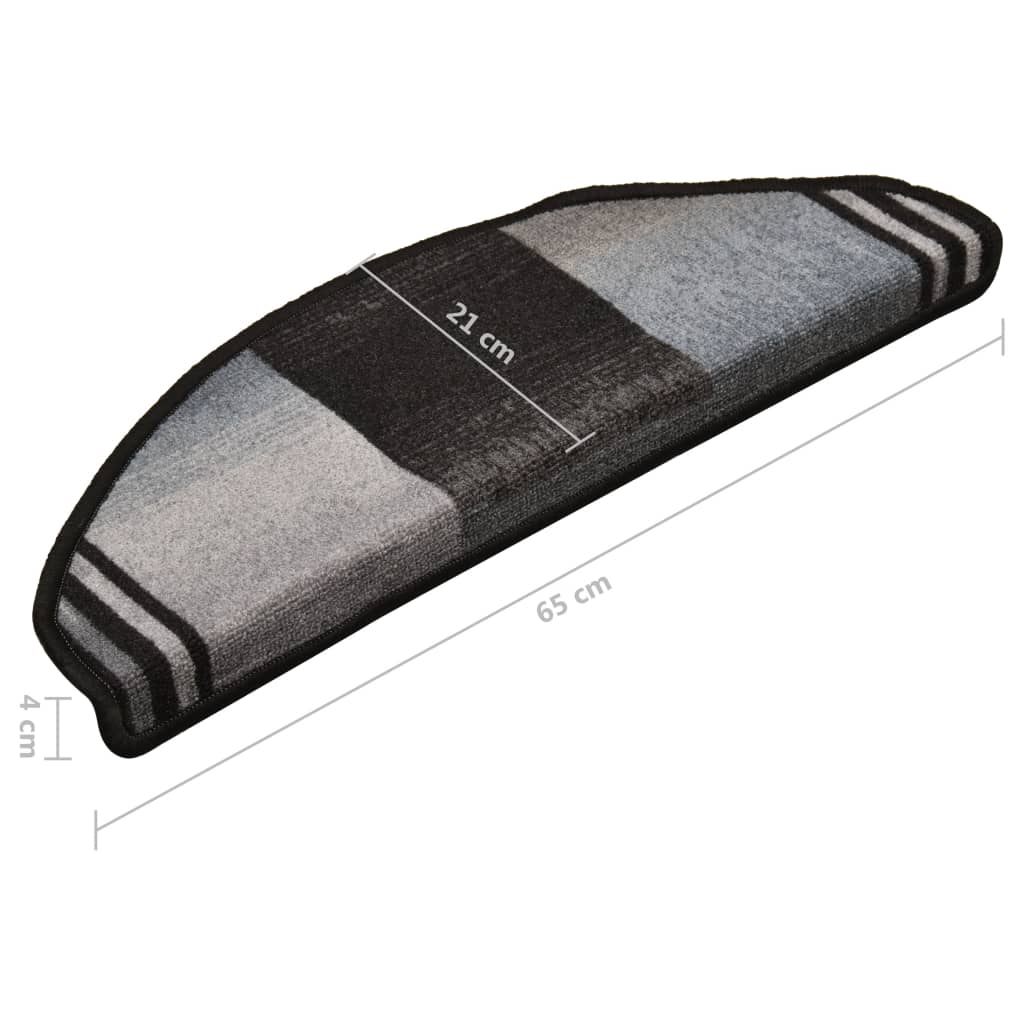 Trapmatten Zelfklevend 5 St 65X25 Cm Zwart En Grijs