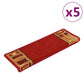 Trapmatten Zelfklevend 5 St 65X25 Cm Rood