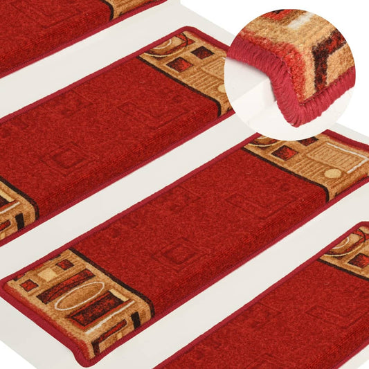 Trapmatten Zelfklevend 5 St 65X25 Cm Rood