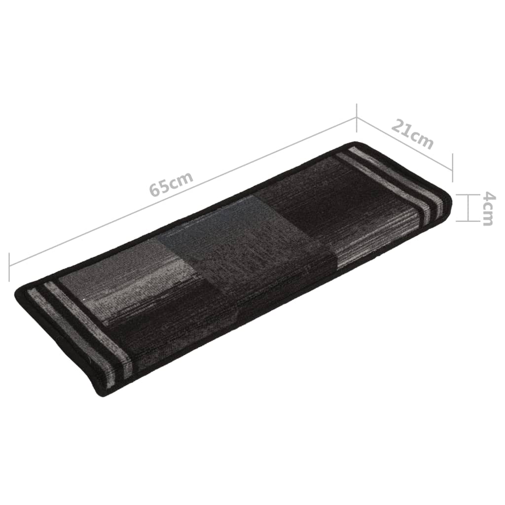 Trapmatten Zelfklevend 10 St 65X25 Cm Zwart En Grijs