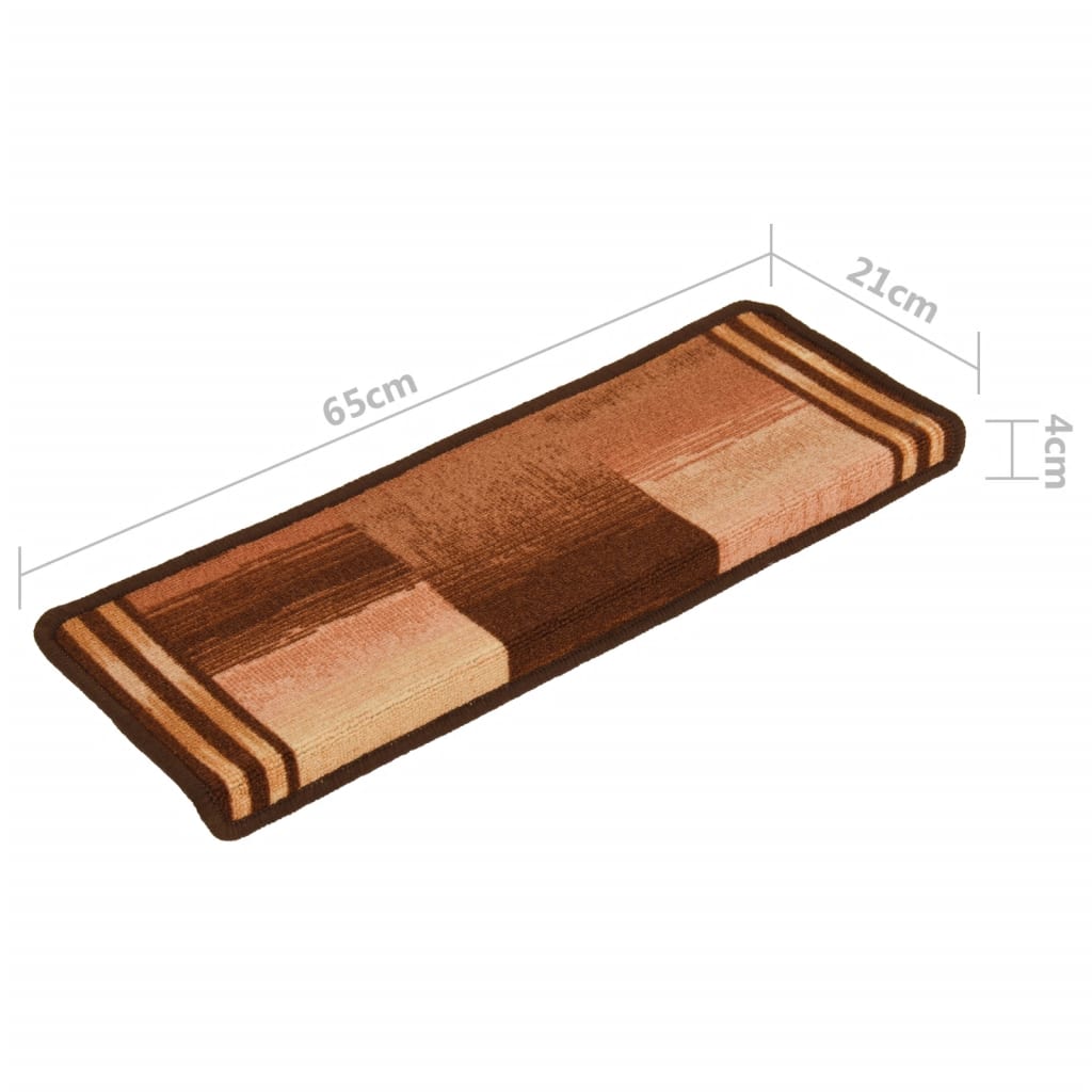 Trapmatten Zelfklevend 5 St 65X25 Cm Bruin