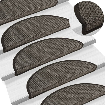 Trapmatten Zelfklevend 15 St Sisal-Look 56X20 Cm Antracietkleur