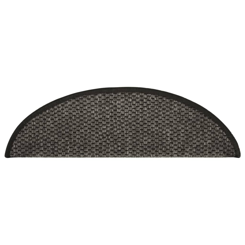 Trapmatten Zelfklevend 15 St Sisal-Look 56X20 Cm Antracietkleur