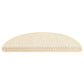 Trapmatten Zelfklevend 15 St Sisal-Look 56X20 Cm Crèmekleurig
