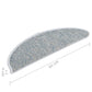 Trapmatten Zelfklevend 15 St Sisal-Look 65X25 Cm Blauw
