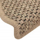 Trapmatten Zelfklevend 15 St Sisal-Look 65X25 Cm Donkerbeige