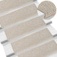 Trapmatten Zelfklevend 15 St Sisal-Look 65X25 Cm Zilverkleurig