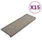 Trapmatten Zelfklevend 15 St Sisal-Look 65X25 Cm Grijs En Beige