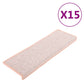 Trapmatten Zelfklevend 15 St Sisal-Look 65X25 Cm Rood