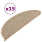 Trapmatten Zelfklevend 15 St 56X20 Cm Donkerbeige