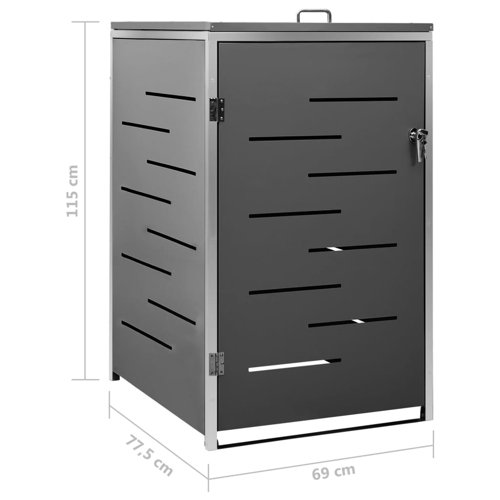 Containerberging Enkel 69X77,5X115 Cm Roestvrij Staal