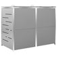 Containerberging Dubbel 138X77,5X115,5 Cm Roestvrij Staal