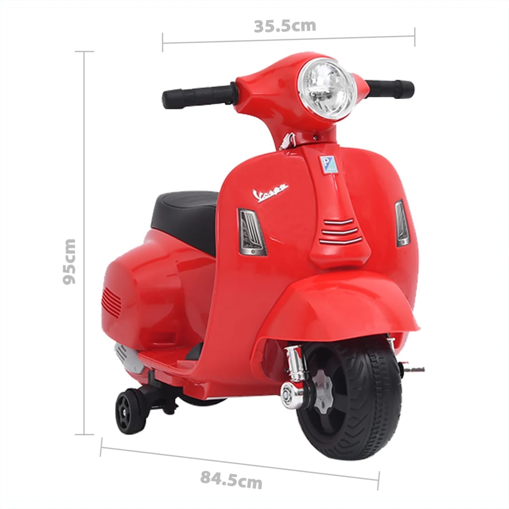 Speelgoedmotor Elektrisch Vespa Gts300 Rood