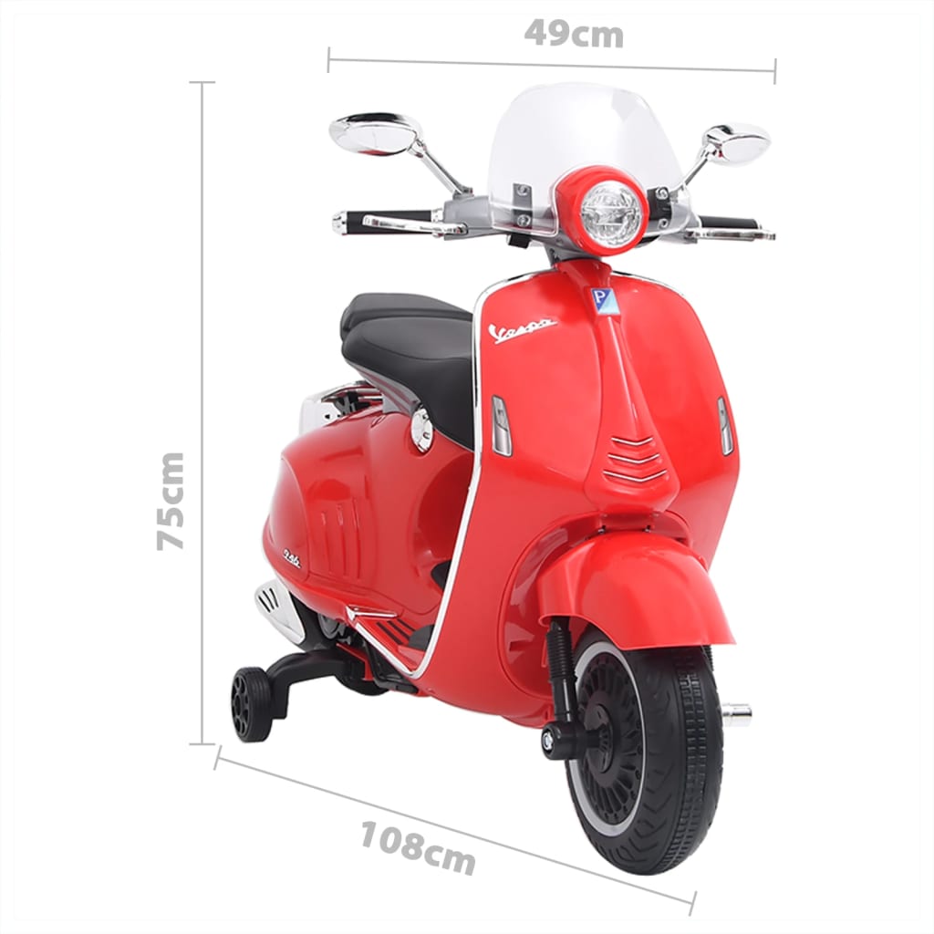 Speelgoedmotor Elektrisch Vespa Gts300 Rood