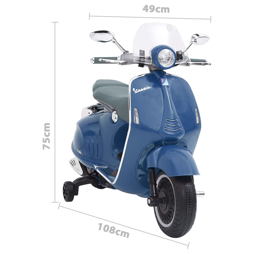 Speelgoedmotor Elektrisch Vespa Gts300 Blauw