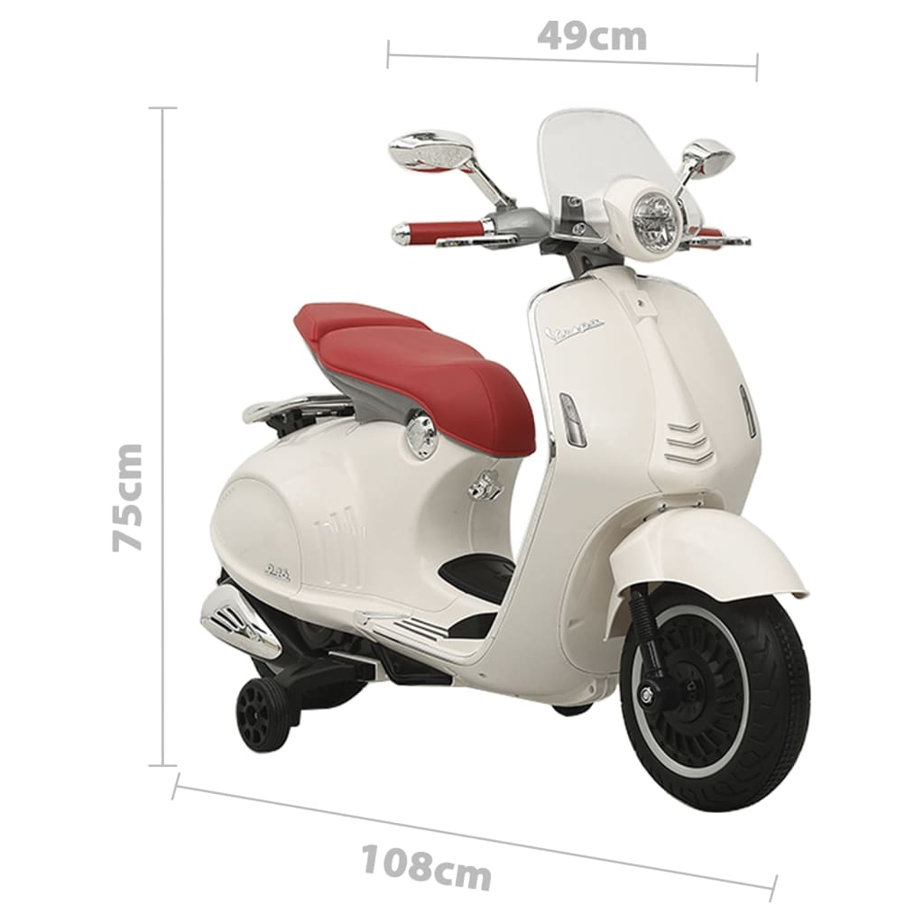 Speelgoedmotor Elektrisch Vespa Gts300 Wit