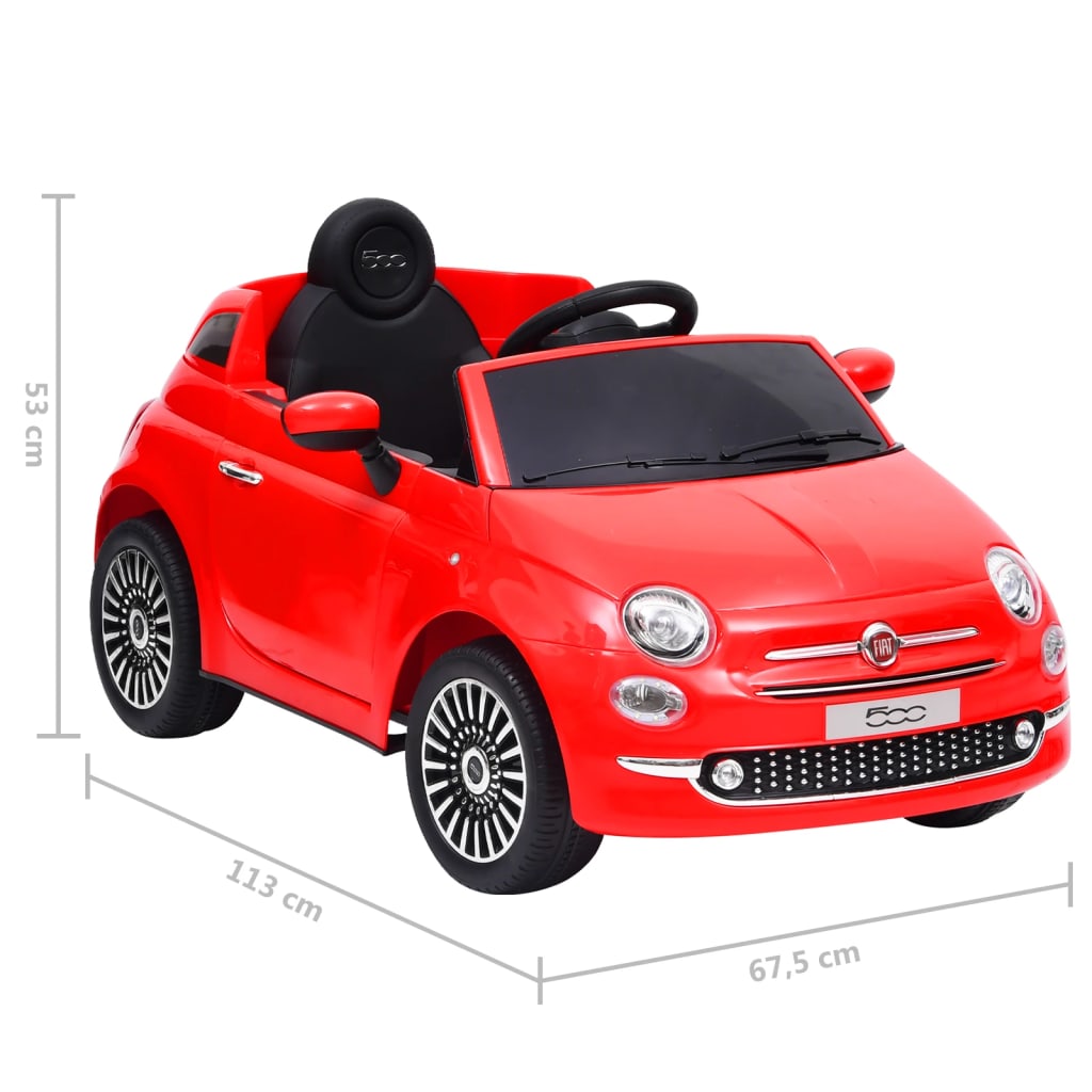 Kinderauto Fiat 500 Elektrisch Rood