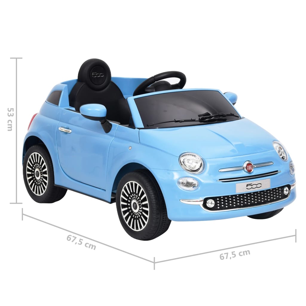 Kinderauto Fiat 500 Elektrisch Blauw