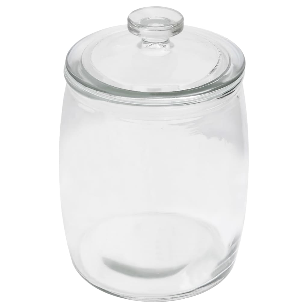 Opbergpotten 2 St Met Deksel 2000 Ml Glas