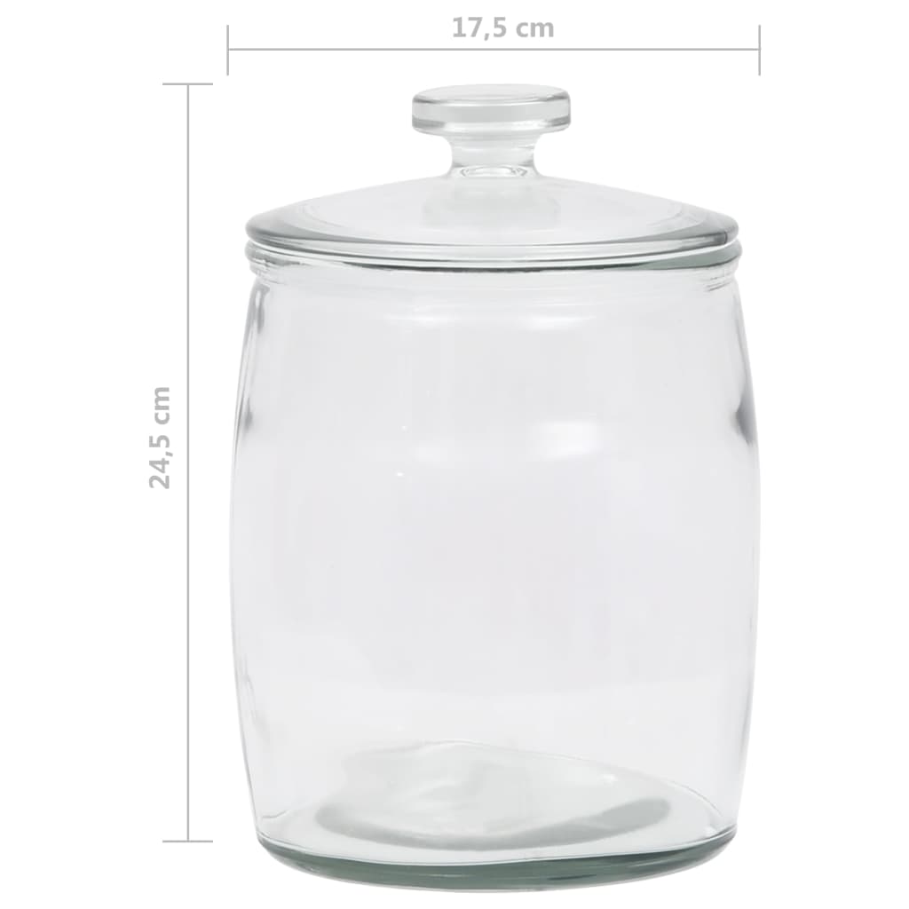 Opbergpotten Met Deksel 2 St 3850 Ml Glas