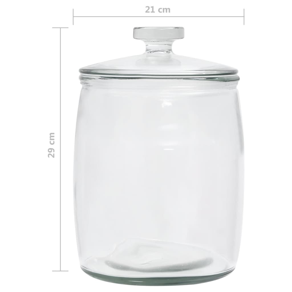 Opbergpotten Met Deksels 2 St 8000 Ml Glas